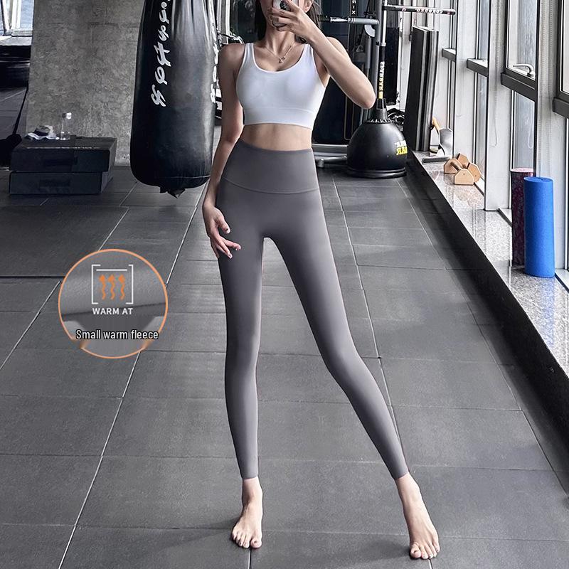 

Women s High-Waisted Fluffy Yoga Pants - Autumn/Winter Hip Lifting Fitness & Pilates Sportswear M