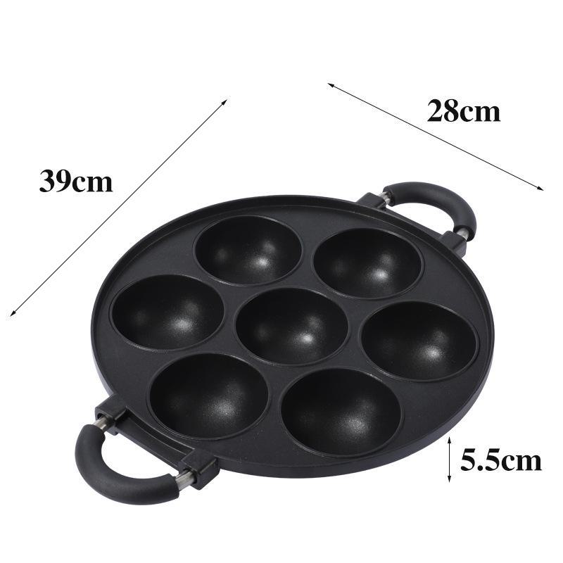Uncoated Octopus Meatball Omelette Pan: Non-stick, Deepened Egg Dumpling Mold