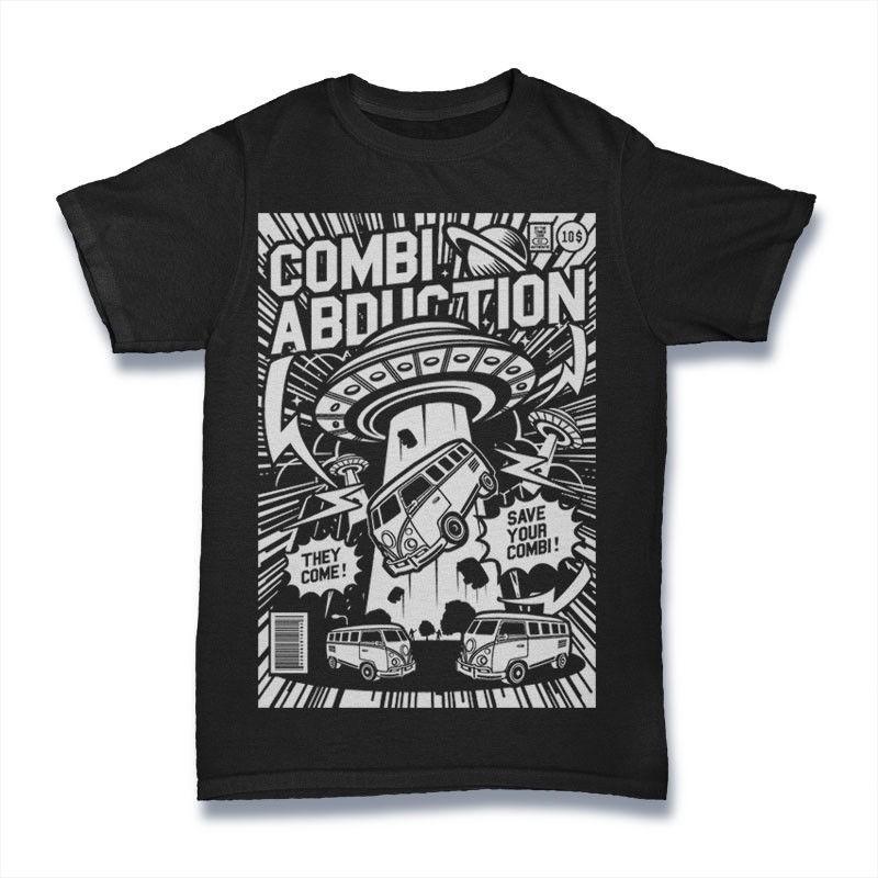 Combi Abduction T-Shirt. 100% Cotton Premium Tee NEW