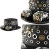 Steampunk Goggles Style Top Hat With Grommet Gear Gothic Themed Cosplay Costume Accessories