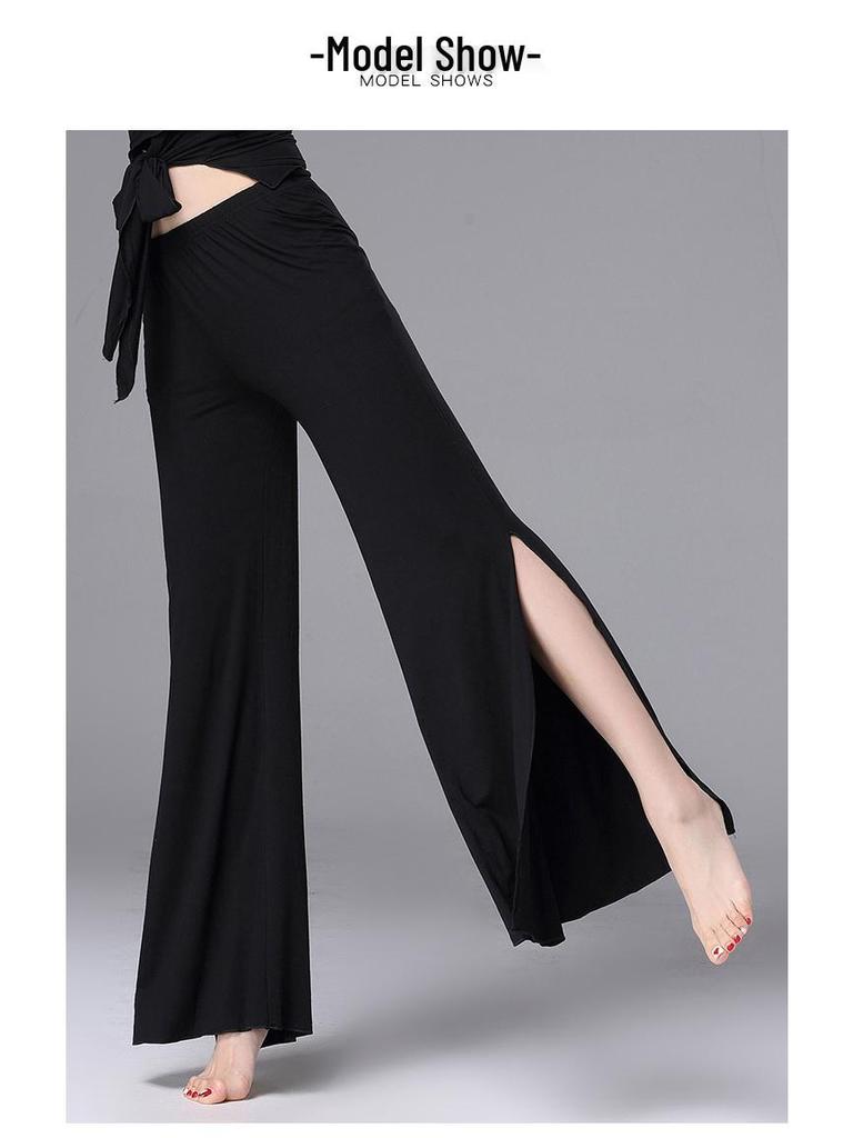 2025 Damskie Luźne Drapowane Modalne Szerokie Spodnie do Tańca i Jogi