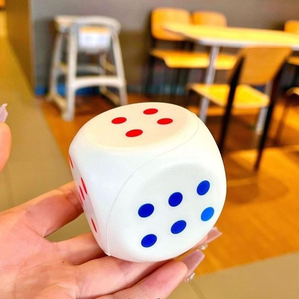 PU Stress Relief Toy 6-Sided Dice Mahjong Shape Toy Funny Sensory Fidget Toy for Collection
