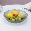 Utoo Draining Base Transparent Floral Fruit Plate