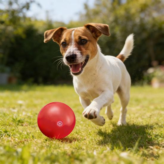 Dog Chew Ball Food-Grade Bite-Resistant Toy for Small Medium Dogs 7.5cm Spherical Shape Teeth-Cleaning Toy for Interactive Play