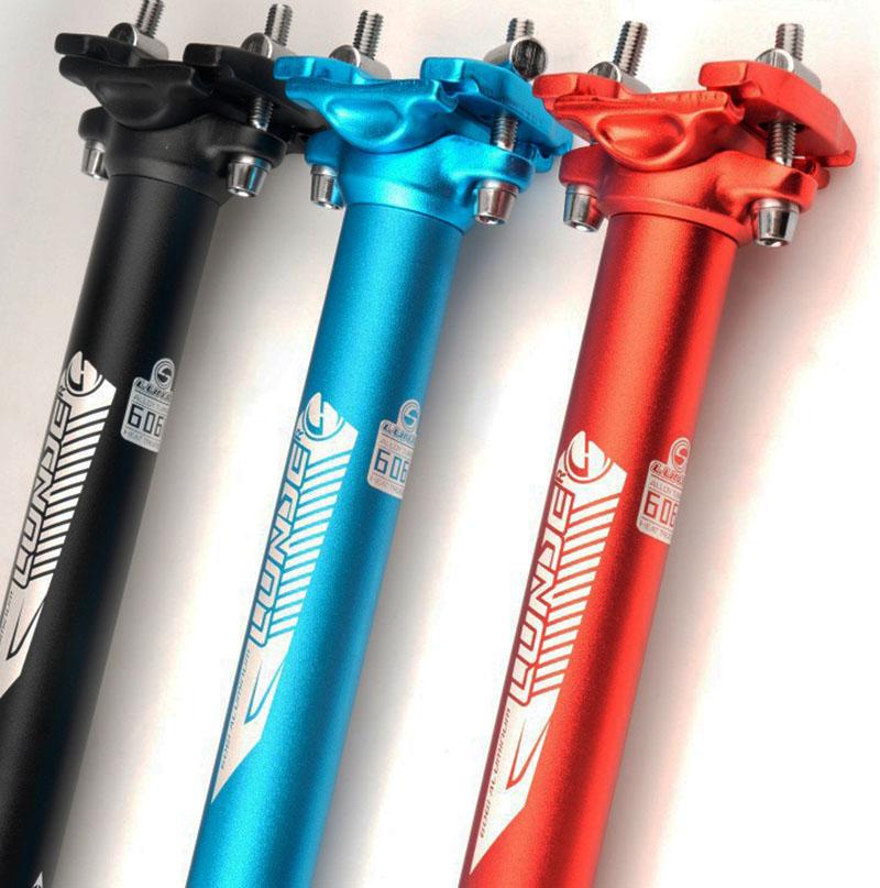Mountain Bike Seat Tube 27.2/30.9/31.6*400mm Road Bicycle Aluminum Alloy Extended Double Nail Bicycle Seatpost Bike Parts