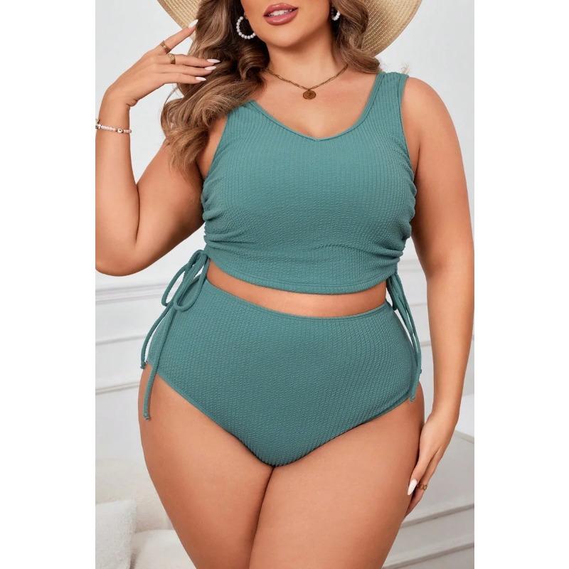 

2025 Большие размеры бикини с высокой талией купальник женский сексуальный тай-дай купальник женский купальник для купания плавательный костюм пляжная одежда 4XL