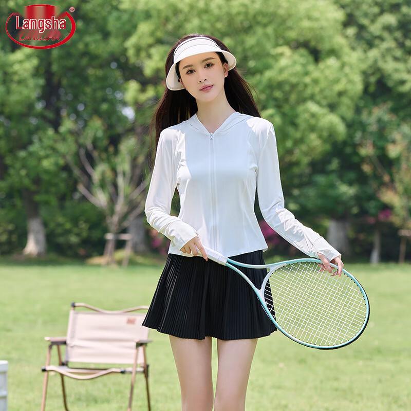 Langsha Women's Ice Silk Hooded UV Protection Sun Jacket