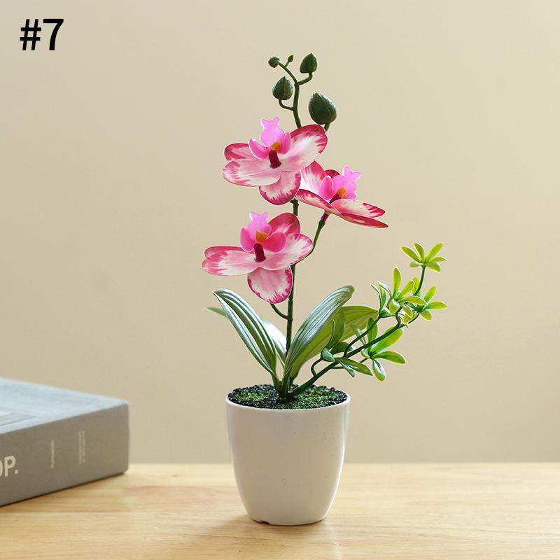 

3D орхидея искусственная бабочка орхидея бонсай с горшком имитация бабочка орхидея бонсай искусственный цветок свадебное украшение flores
