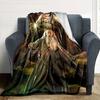 1pc Wizardry Fantasy Flannel Blanket Soft Warm Throw for Home, Office, Travel, All Season Cozy Bedding Gift, Office