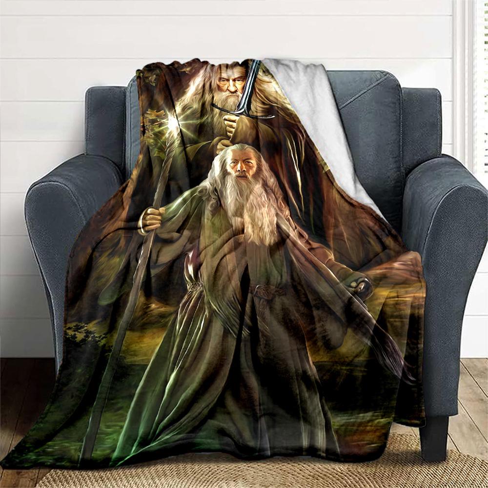 1pc Wizardry Fantasy Flannel Blanket Soft Warm Throw for Home, Office, Travel, All Season Cozy Bedding Gift, Office