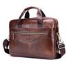 Documents Bag Genuine Leather Men's Briefcase Vintage Business Computer Bag Messenger Bags