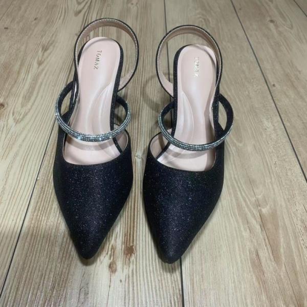 Mote Høye Hæler Sandal for Kvinner Vårsko Høyhælet Mote Lukket Stiletto Jenter Spiss Strass 2025 Krystall Skandaler Tå