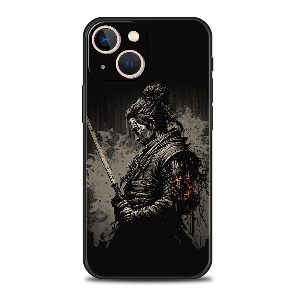 Japanese Bushido Samurai Phone Case For iPhone 17 Air 16 Plus 13 15 14 12 11 Pro MAX 7 8 SE Soft TPU Shockproof Cover Funda