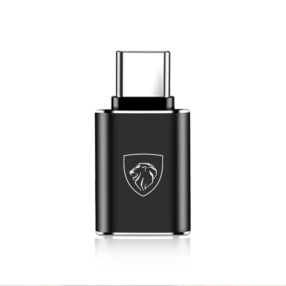 Car Sticker 2025 Hot OTG Adapter Car USB Data Cable Converter Type C Mobile Phone Charging Cable Charger For Peugeot 207 3008 20