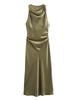 Satin Long Dresses for Women 2026 Summer Slip Midi Dress Woman Sexy Evening Party Dress Sleeveless Female Elegant Dresses