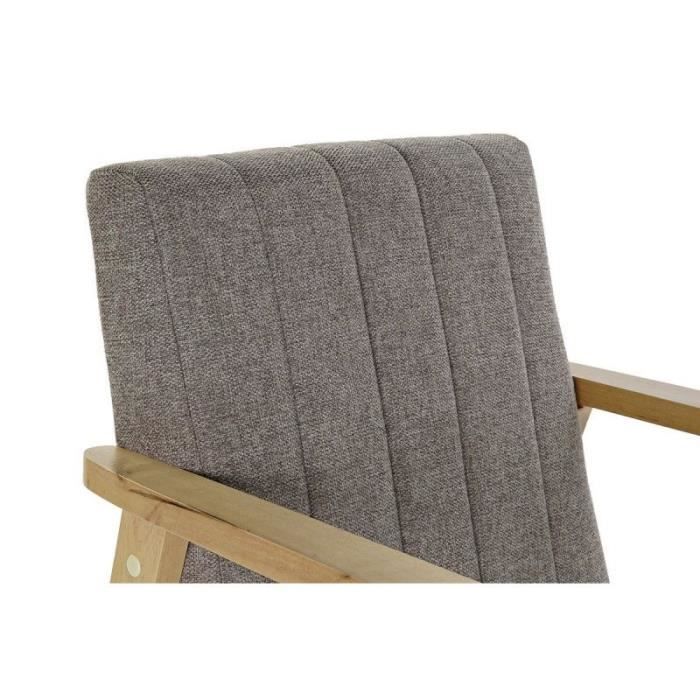 Fauteuil Thyann Naturel Beige Polyester Pin (63 X 68 X 81 Cm)