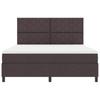 Boxspring Bed with Headboard Dark Brown 180 X 200 Cm Fabric