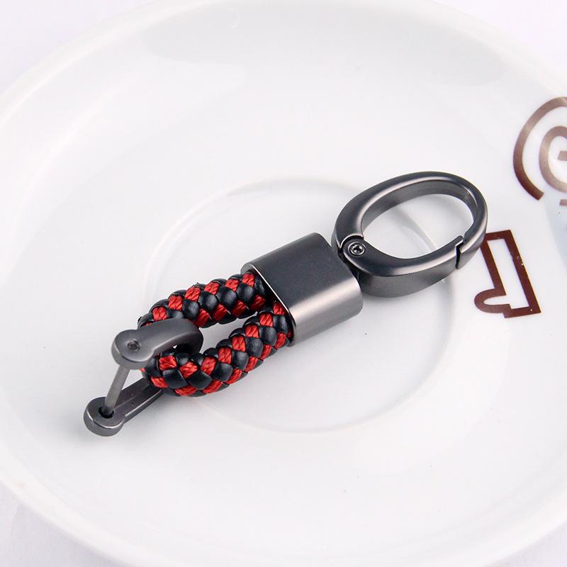 Braided Rope Sub-Gun Printing Keychain Men'S And Women'S Waist Hanging Big Head Chain General Car Key Bag Accessories