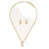 Elegant European and American Pearl Necklace and Earrings Set