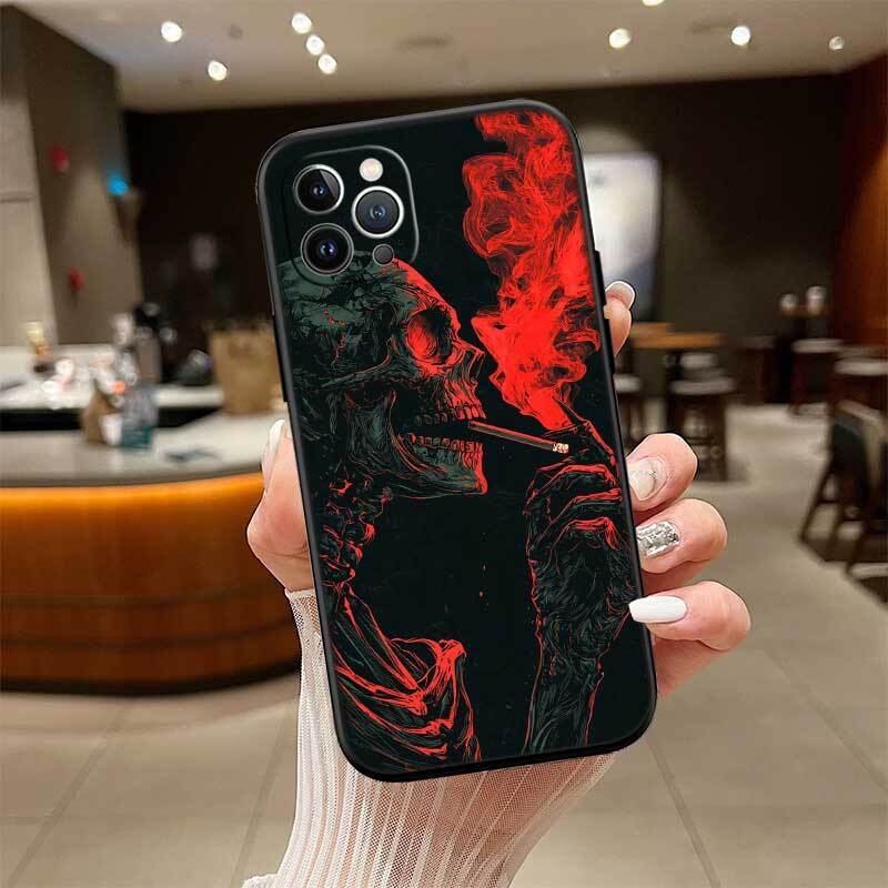 Skeleton Skull Shockproof Phone Case for iPhone 6 6s 7 8 11 12 13 14 15 16 17 16E XS Pro Max XR X SE Air