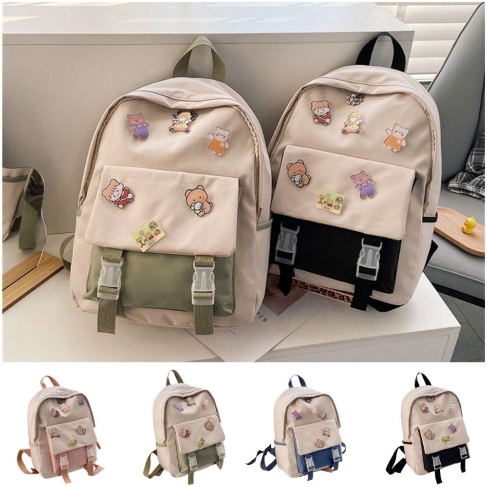 Multi Pockets Large Capacity Backpack Large Capacity Korean Style School Bag  School