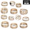 13pcs/set Exaggerated Punk Style Metal Ring Star Black Ring Set