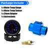 2“ 52mm Water Temperature Gauge 40-140 Celsius 7 Colors Backlight Water Temp Sensor Joint Pipe Sensor Hose Adapter For 12V Car