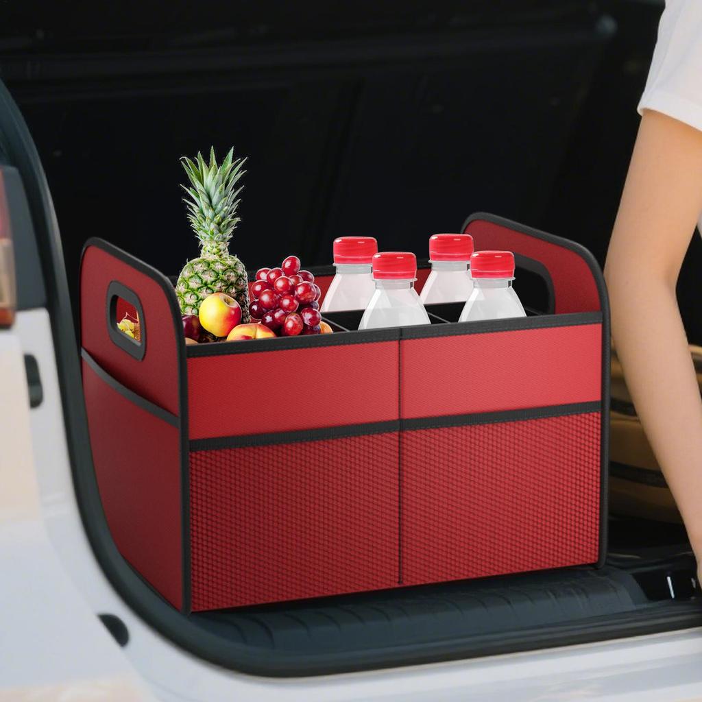 Trunk Organizer Foldable Cargo Storage For Back Of Car 30L Handled Waterproof Box Accessories Holder For Diaper Fruits