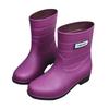 2 New Rain Shoes Women's Adult Water Shoes Rain Boots Short Tube Medium and High Tube Women's Fashion Non-slip Four-season Rubber Shoes Waterproof