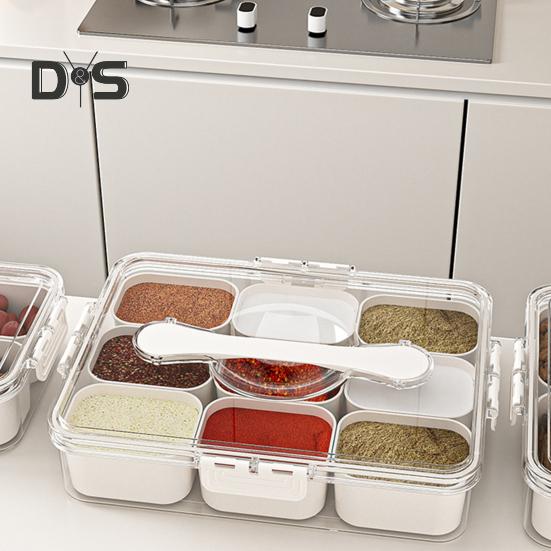 Snack Box with 8 Compartments Space-Saving Snack Plate for Sweets Nuts Fruit Storage Snack Tray Versatile Snack Organizer