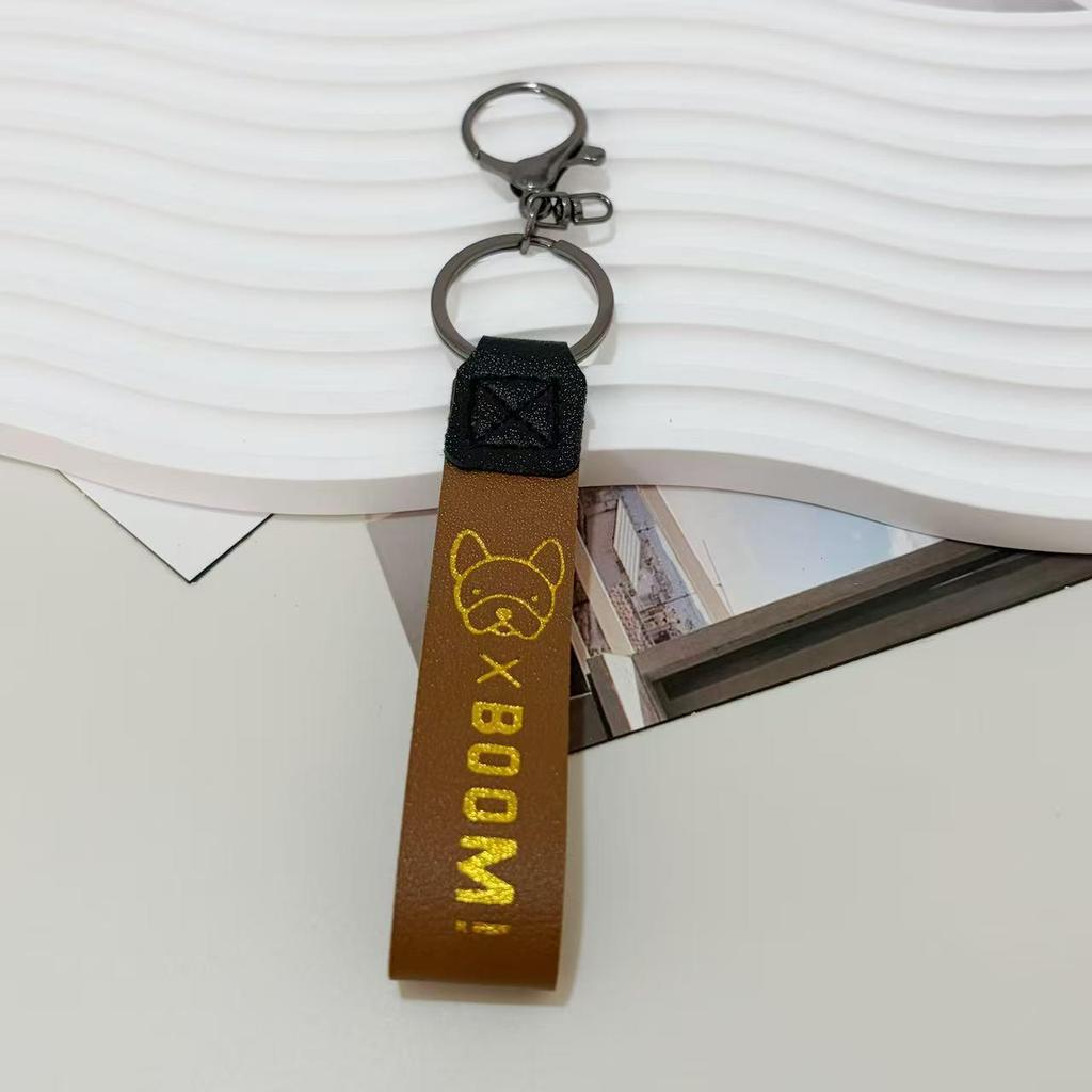 Creative French Bulldog & Shiba Inu Cartoon Leather Keychain