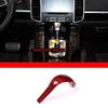 Red Carbon Fiber Gear Shift Knob Trim Cover For Porsche Cayenne 958 2011-2017
