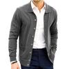 2025 Autumn/Winter Men's European & American Slimming Lapel Cardigan Sweater Coat