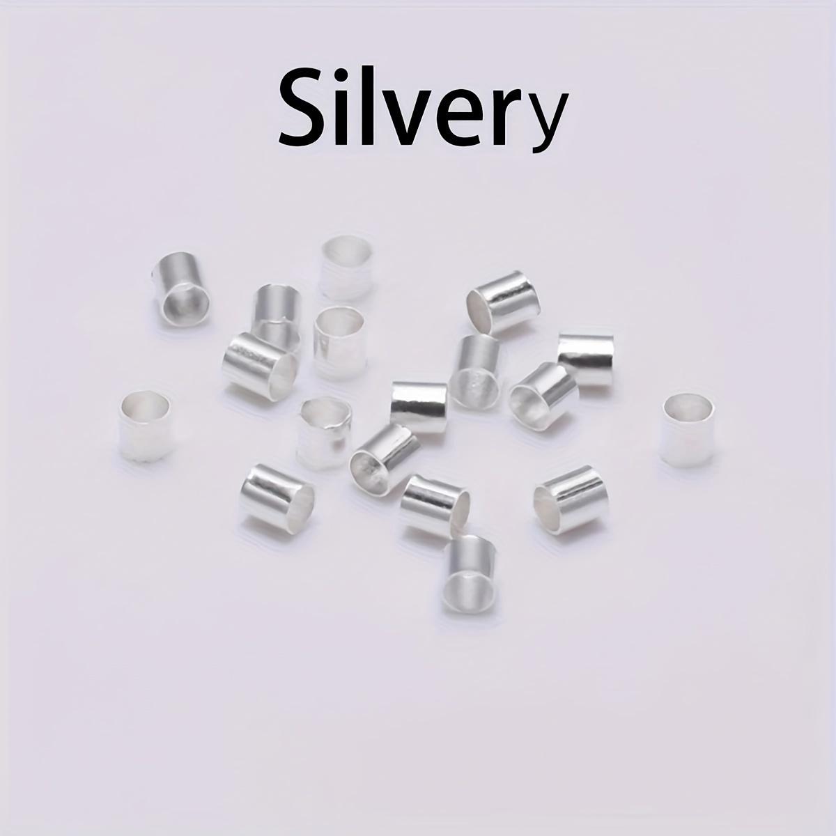 

200 шт./лот 1,5 2,0 2,5 мм Золотые Медные Обжимные Концевые Бусины Стопперы Разделительные Бусины для Изготовления Ювелирных Изделий Фурнитура Ожерелье 2.5MM серебряный