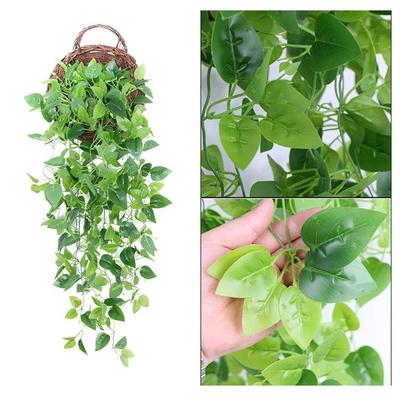105cm Artificial Vine Plants Hanging Ivy Green Leaves Garland Radish Pendant Fake Flowers Home Garden Wall Party Decoration