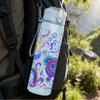 1PC Paisley Boho Mandala 750ml Color Plastic Sports Water Bottle Leakproof Flip Straw Lid Suitable for Sports Office Home Use