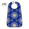 Stylish Senior Clothing Protector Adult Bib, Waterproof Easy Clean Feeding with Floral Elderly Mealtime Bib Printed, Protector, for Seniors Dining Aid
