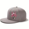 Skull and Roses Graphic Flat Brim Baseball Cap Polyester Adjustable HipHop Streetwear Hat Casual