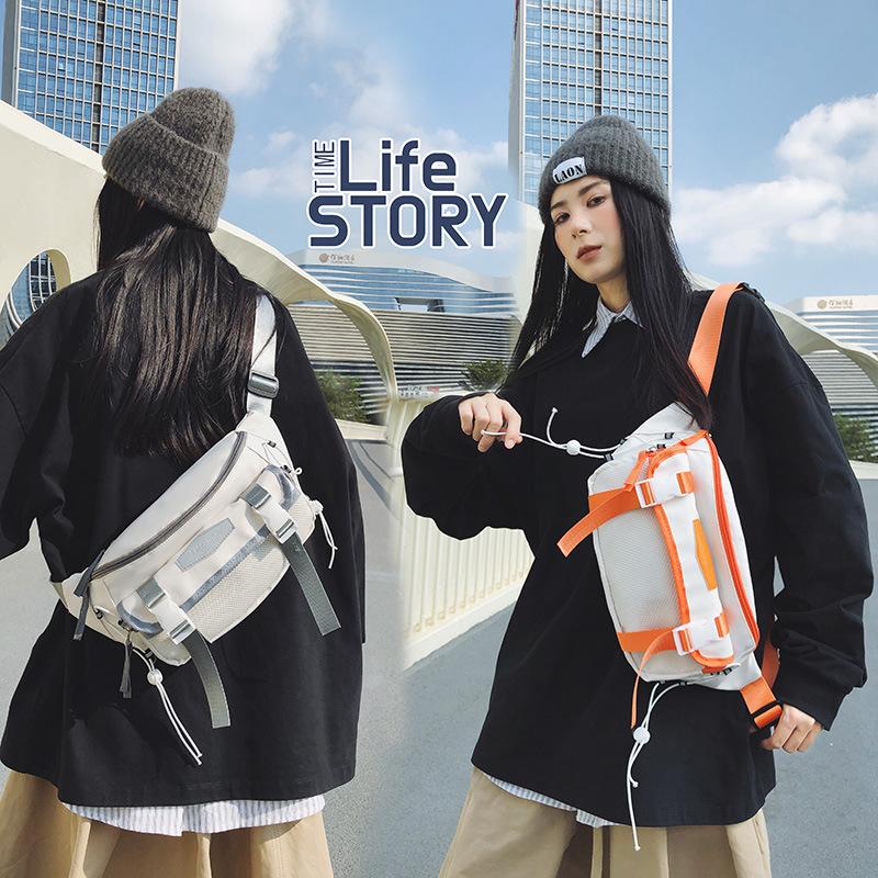 New Cross Body Bag Trend Men's Chest Bag Tide Brand Small Bag Multifunctional Large Capacity Pocket Sports Cycling Backpack