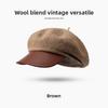 New autumn and winter beret, women's wool fashion versatile Japanese painter hat, windproof and warm cloud hat