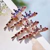 New Shiny Rhinestone Metal Hair Clips For Women Fashion Gold Silver Color Hairpins Girls Hair Accessories Hairgrips Jewelry