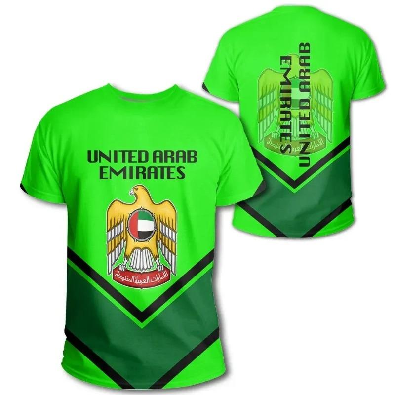 New Arab Emirates Flag Grapic T Shirts Jersey Men's Sports Tees Street Oversized Tops Unisex Casual Short Sleeve Loose T-shirt