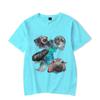 Ladies' Loose Casual Fun Moo Deng Bouncing Pig Print Pure Cotton Short Sleeved Top T-Shirts Women’s
