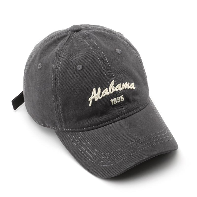 Korean version Japanese retro women's washed cotton letter embroidered cap outdoor men's travel sunscreen baseball cap