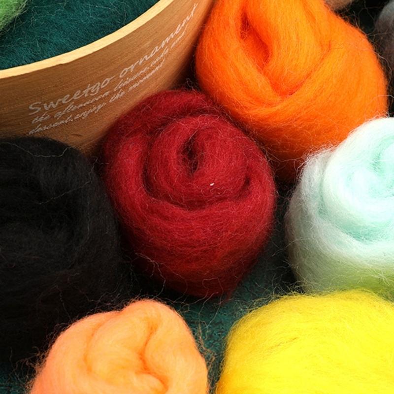 Needle Felting Kits 40 Colors Wool Roving Set Needle Felting Starter Kits with Felting Tool Needle Felting Supplies