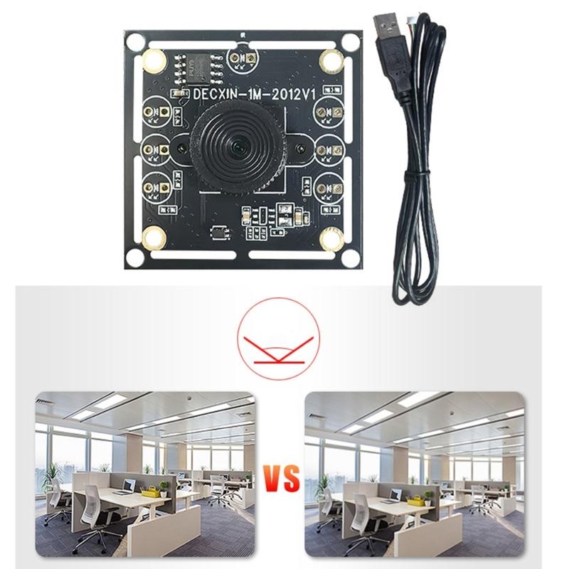 1 Set Hochauflösendes Industrielles USB-Kameramodul 100° Weitwinkel OV9732 720P/30fps Fixer Fokus und Automatische Belichtung