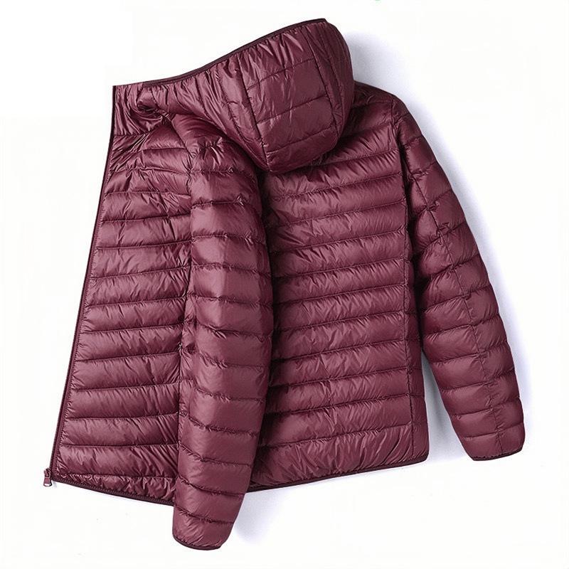 Daunenjacke Herbst und Winter Neue koreanische Version leichte Daunenjacke Herrenmode Trend mit Kapuze Kurzgröße warme Jacke