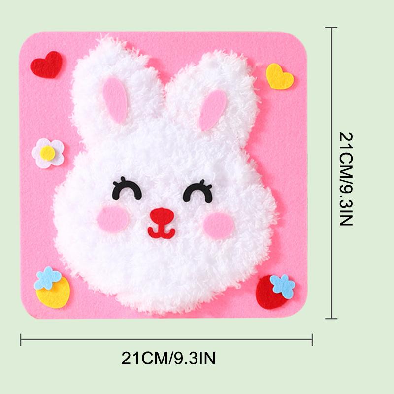 Diy Embroidery Doll Set For Kids, Sewing Arts And Crafts Kit, Easy To Do Cartoon Animal Sewing Projects Yarn Board