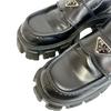 Prada PRADA Monolith Loafers Leather Loafers Black Leather Used