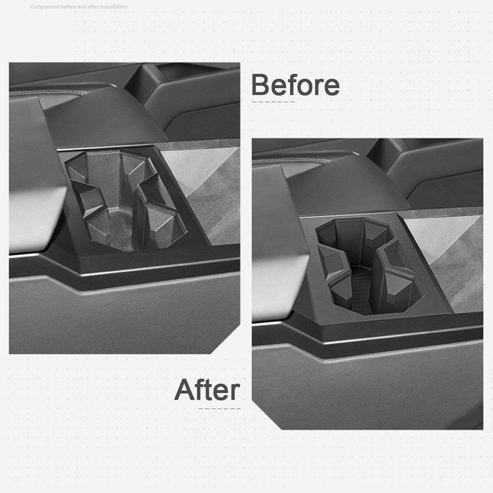 Car Central Control Cup Holder Pickup Truck Interior Storage And Finishing Accessories Accessories For Tesla Cybertruck 2024
